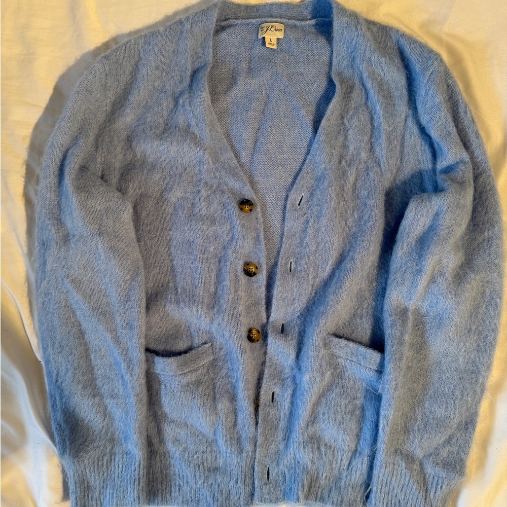 Blue Button-Up Cardigan